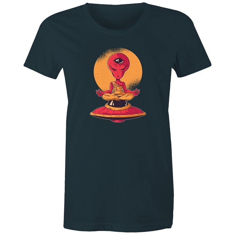 Women's Meditating Alien T-shirt