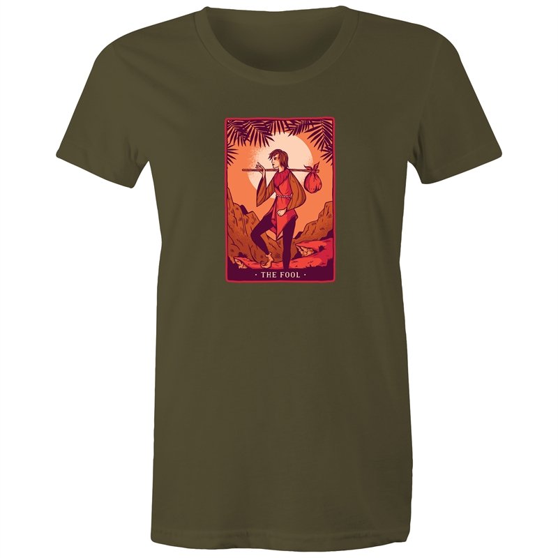 Women's Funny The Fool Tarot Card T-shirt