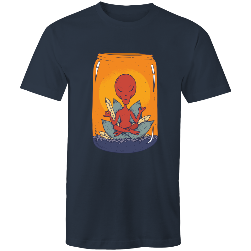 Men's Meditating Alien Lotus T-shirt