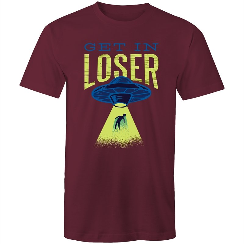 Men's Funny Get In Loser Alien T-shirt