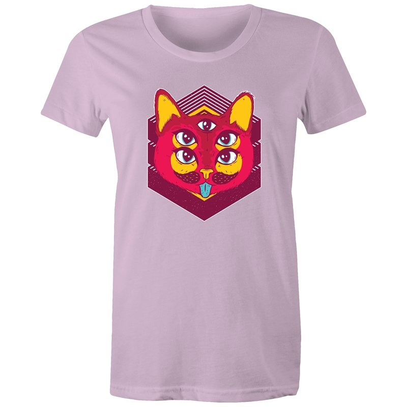 Women's Psychedelic Cat T-shirt