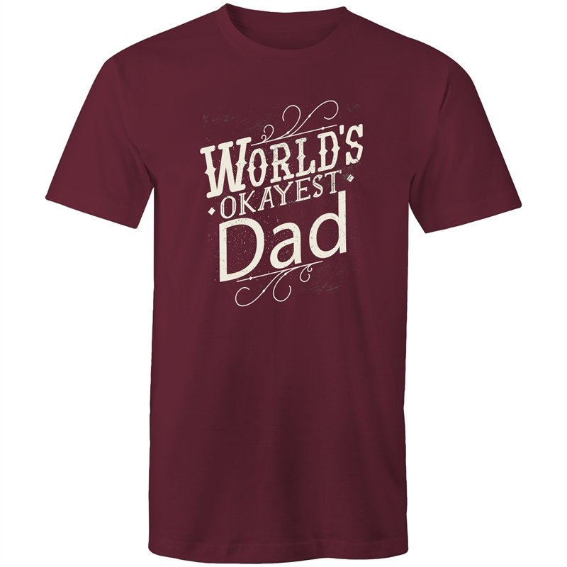 Men's Funny World's Okayest Dad T-shirt