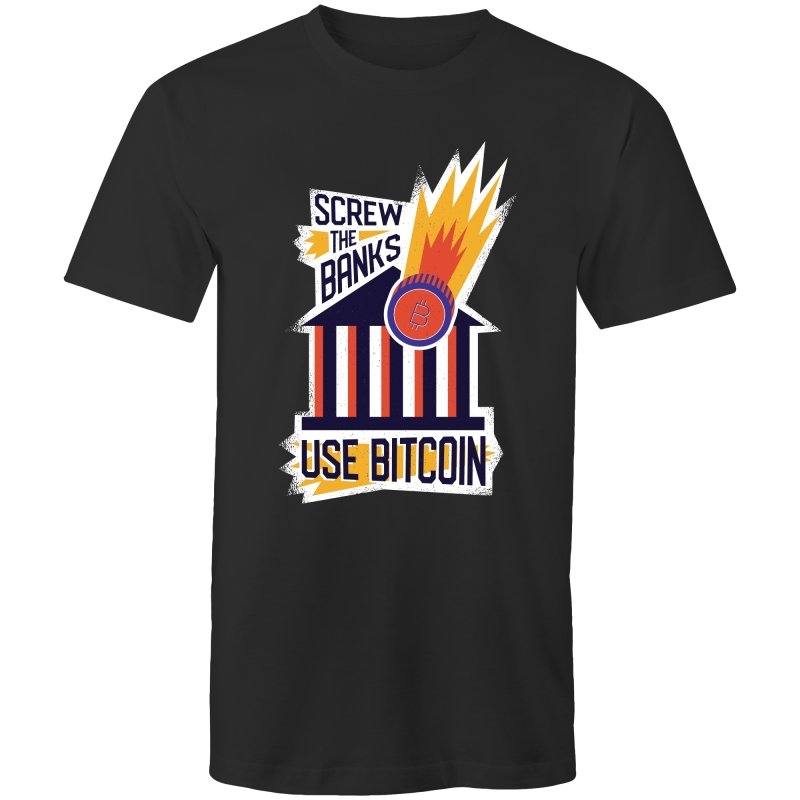 Men's Screw The Banks Use Bitcoin T-shirt