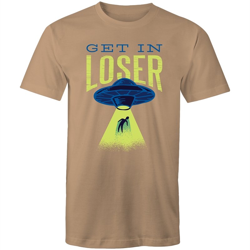 Men's Funny Get In Loser Alien T-shirt
