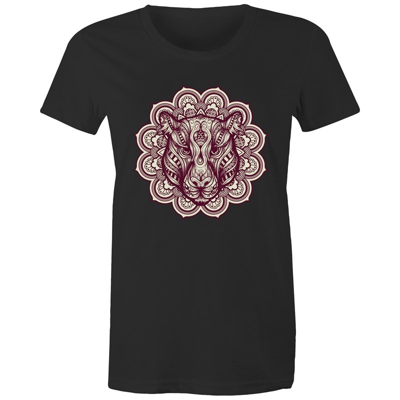 Women's Mandala Lotus Jaguar T-shirt