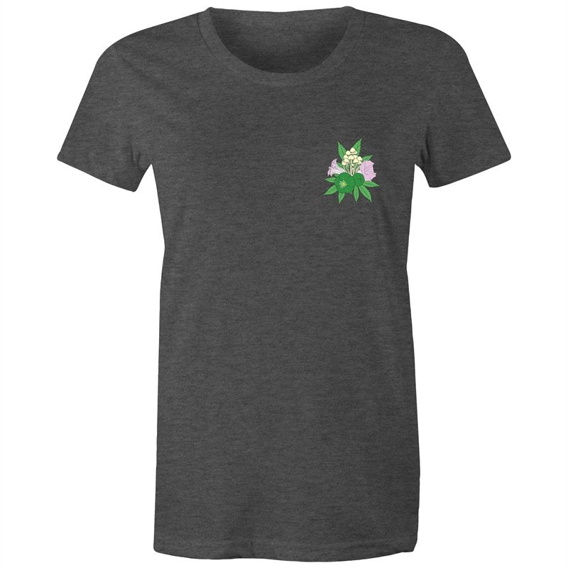 Women's Psychedelic Plant Pocket T-shirt
