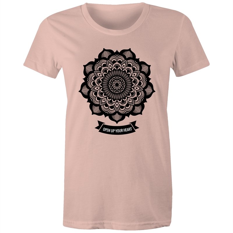 Women's Mandala Open Up Your Heart T-shirt