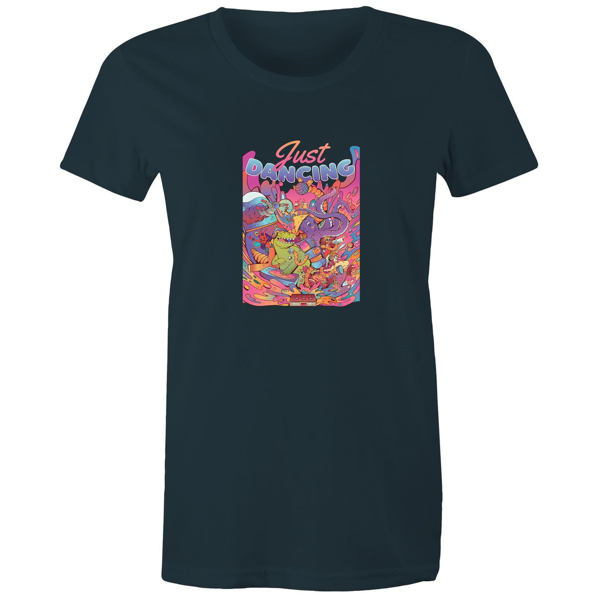 Women's Just Dancing Colourful T-shirt