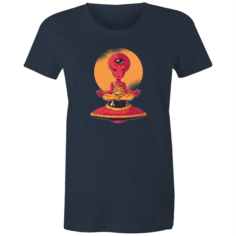 Women's Meditating Alien T-shirt