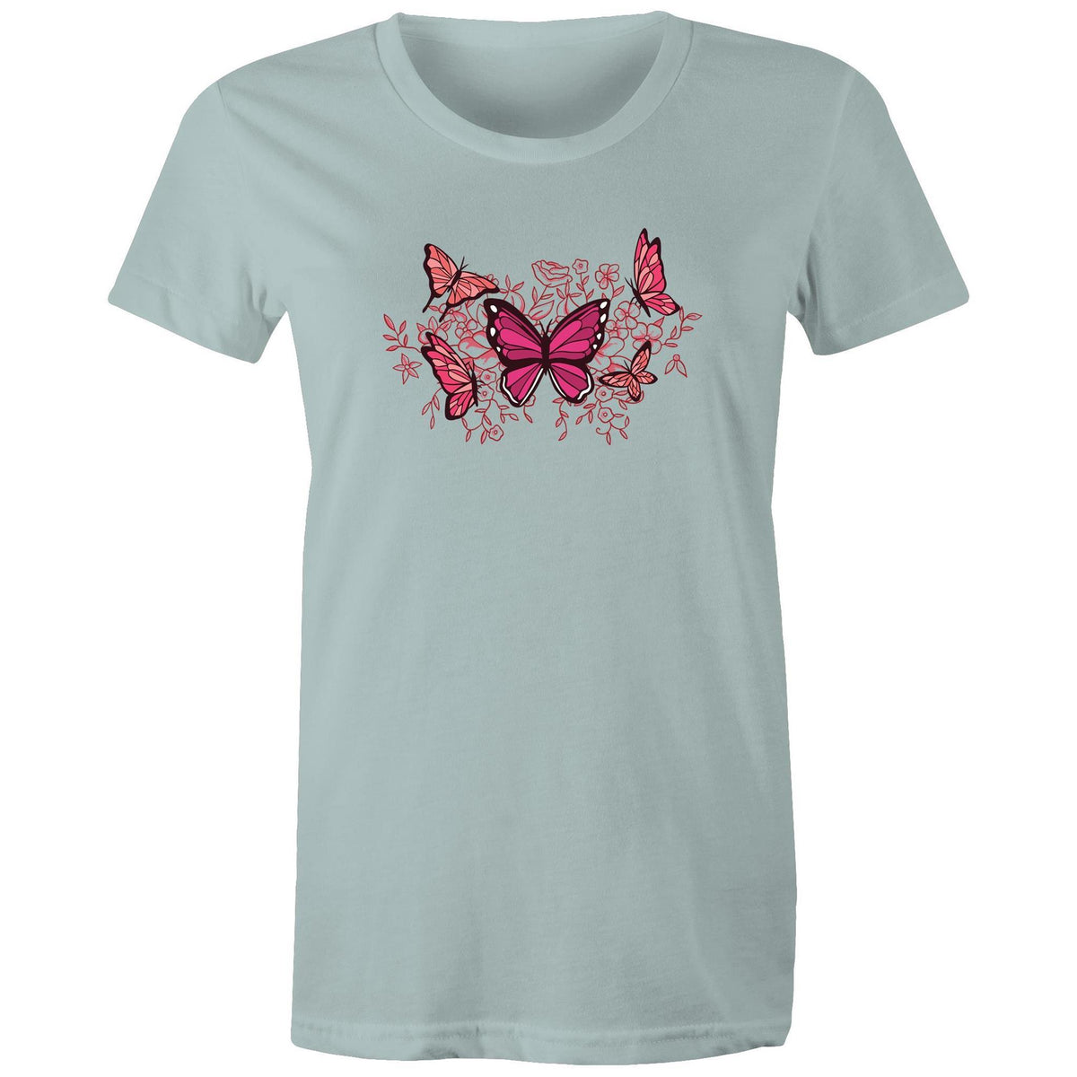 Women's Butterflies and Flowers T-shirt