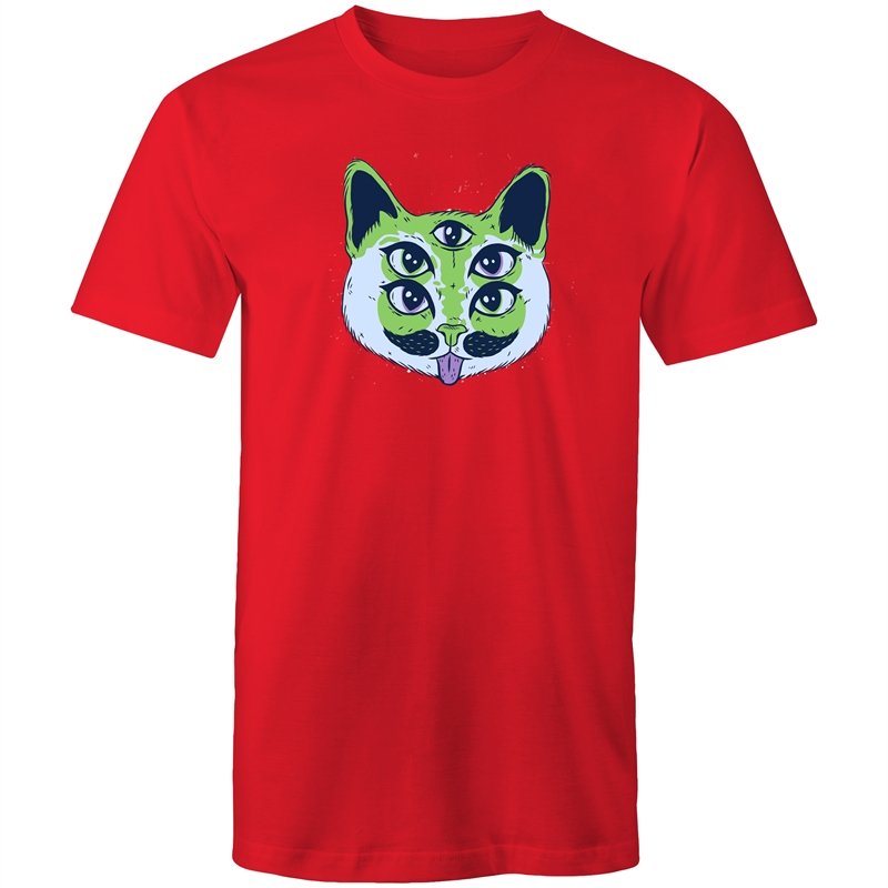 Men's Trippy Green Cat T-shirt