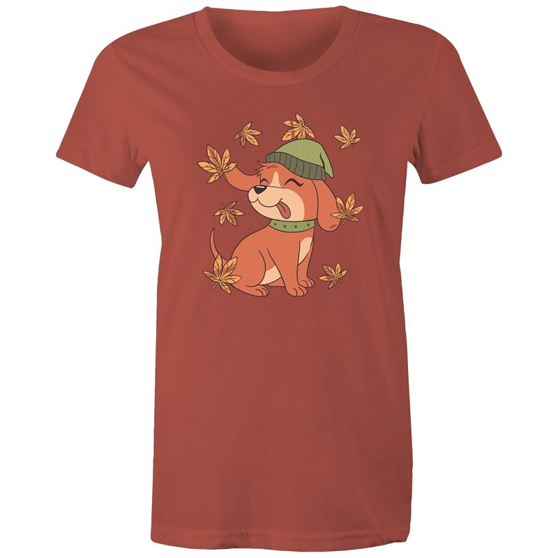 Women's Cute Spring Puppy T-shirt