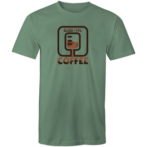 Men's Coffee Blood Type T-shirt