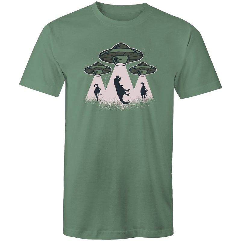 Men's Alien Dinosaur Abduction T-shirt