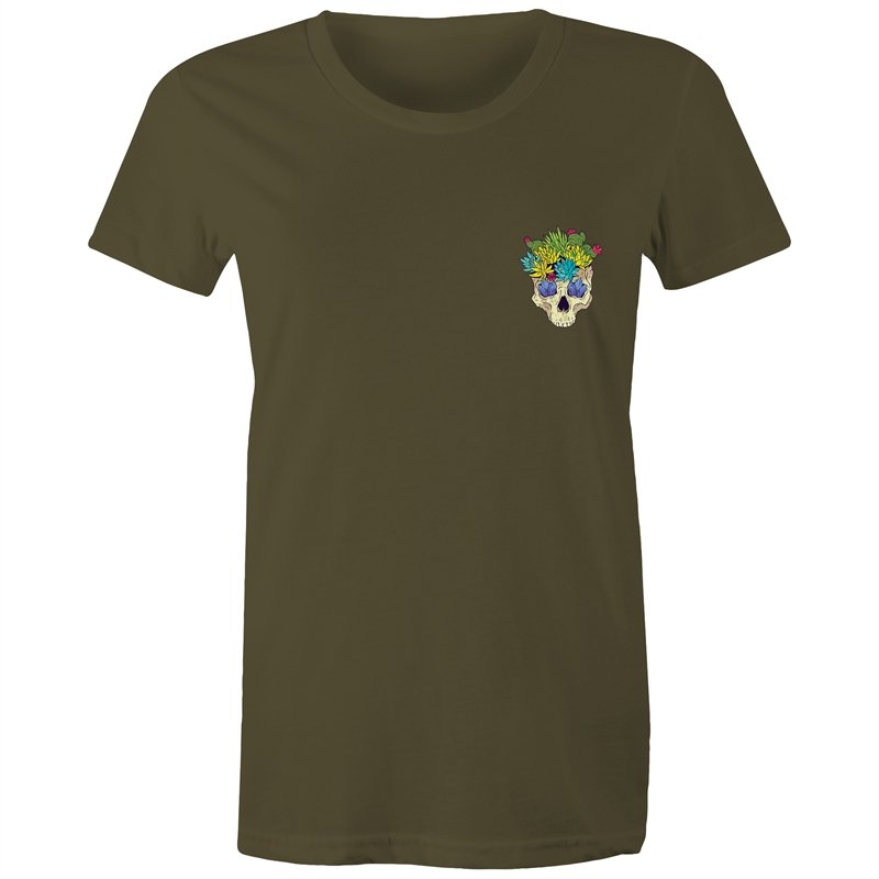 Women's Cactus Skull Pocket T-shirt