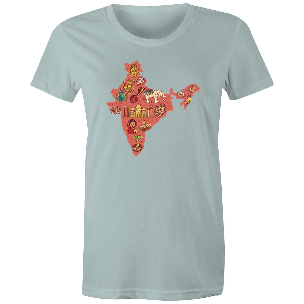 Women's Map Of India T-shirt