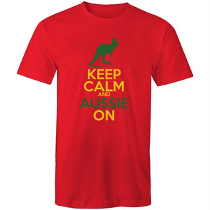 Men's Keep Calm And Aussie On T-shirt