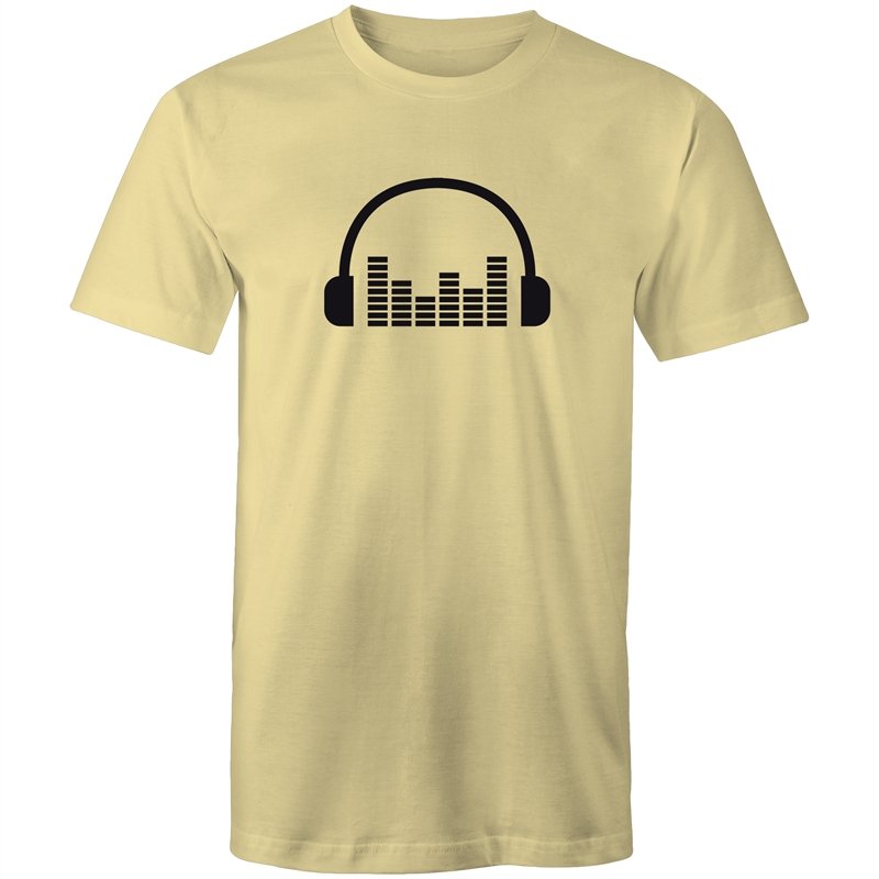 Men's Music Head Phones Sound Bar T-shirt