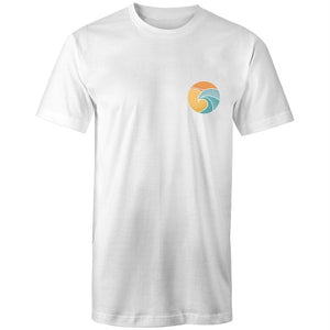 Men's Long Styled Beach Pocket Logo T-shirt