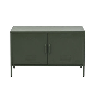 Green Metal Organizer Cabinet / Sideboard