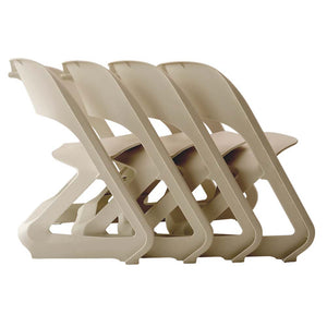 Stackable 4 Pack Of Beige Kitchen Dining Chairs