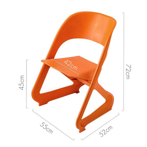 Stackable 4 Pack Of Orange Kitchen Dining Chairs