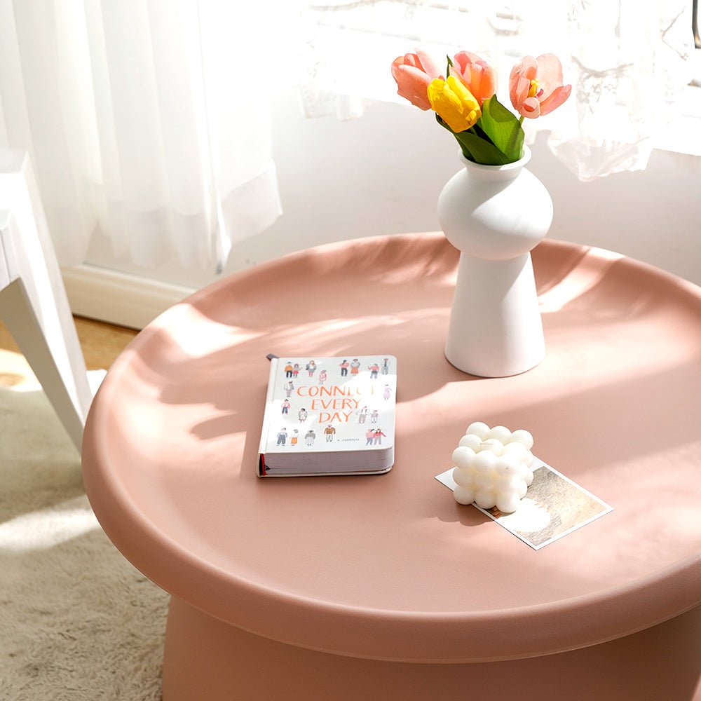 Mushroom Styled Round Pink Table - 70CM