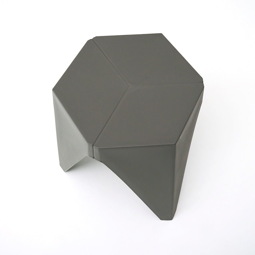 Grey Plastic Stacking Puzzle Stools - 2 Pack