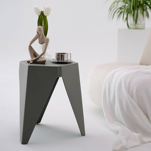 Grey Plastic Stacking Puzzle Stools - 2 Pack