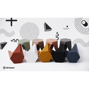 Grey Plastic Stacking Puzzle Stools - 2 Pack