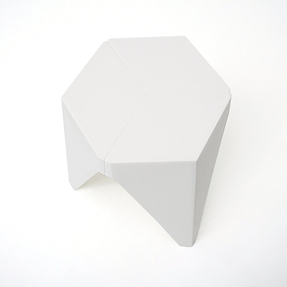 White Plastic Stacking Puzzle Stools - 2 Pack