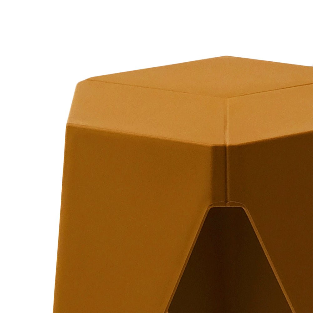 Yellow Plastic Stacking Puzzle Stools - 2 Pack