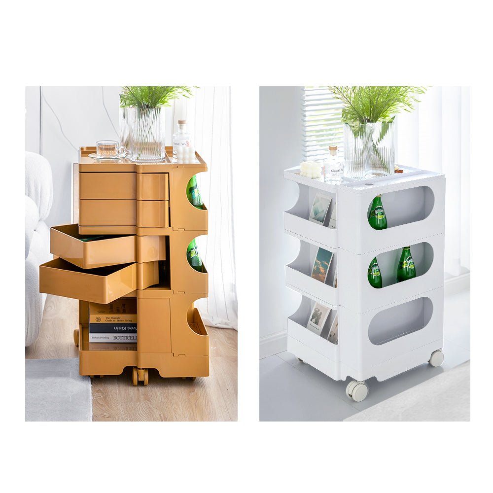 5 Tier Green Trolley Side Table / Organizer