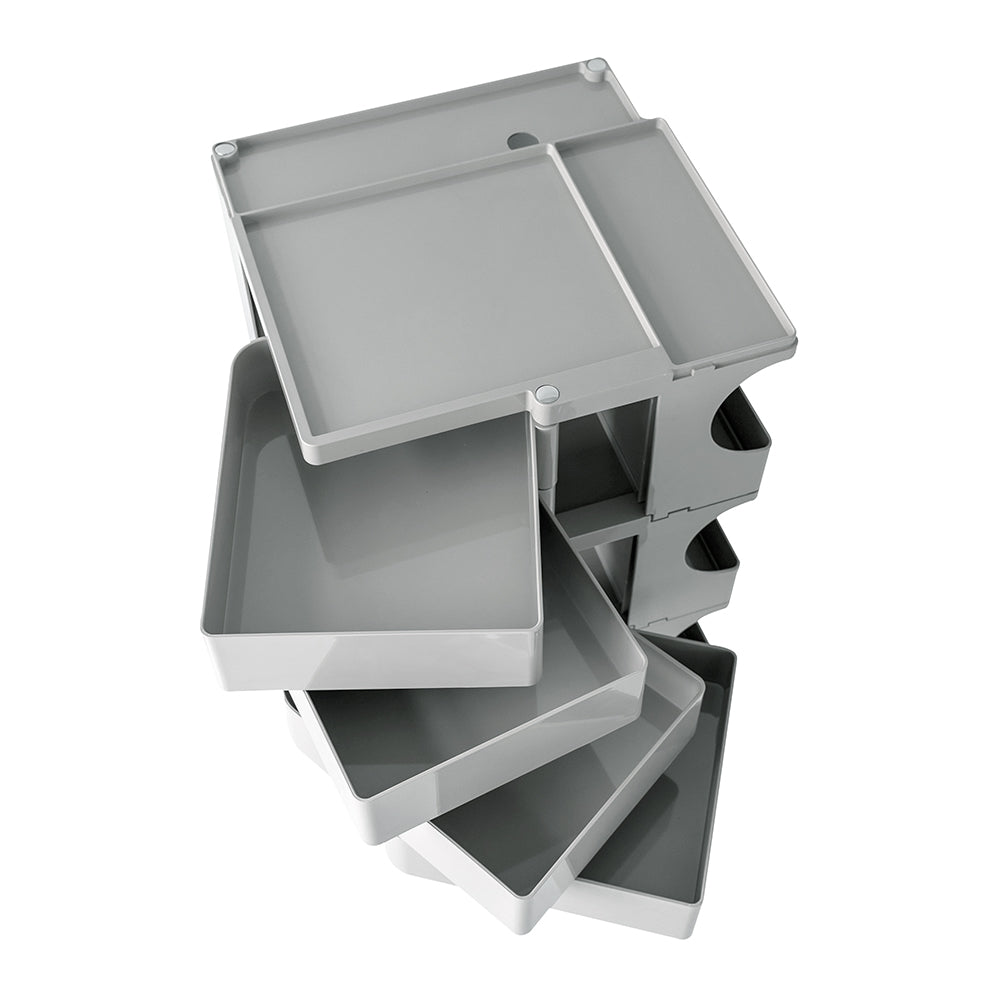 5 Tier Grey Trolley Side Table / Organizer