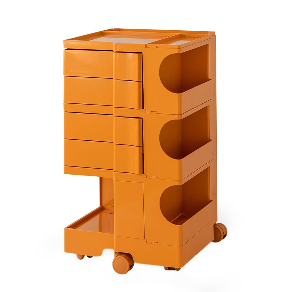 5 Tier Orange Trolley Side Table / Organizer