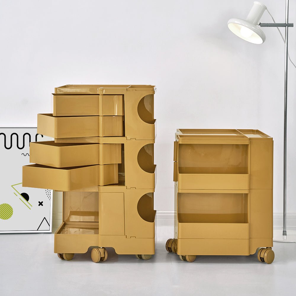 5 Tier Yellow Storage Organizer Trolley