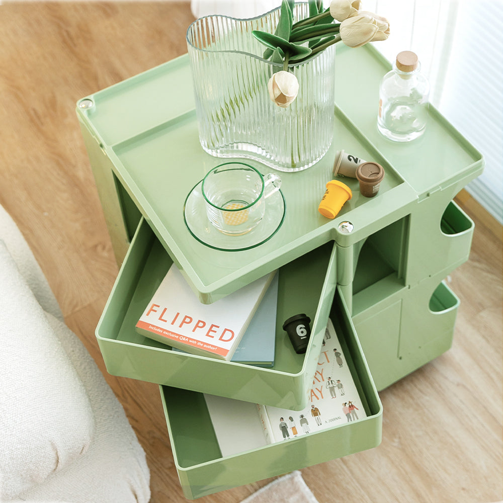 3 Tier Green Drawer Cart / Organization Trolley