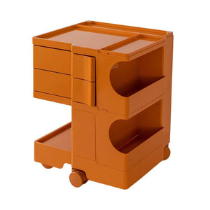 3 Tier Orange Trolley Side Table / Organizer