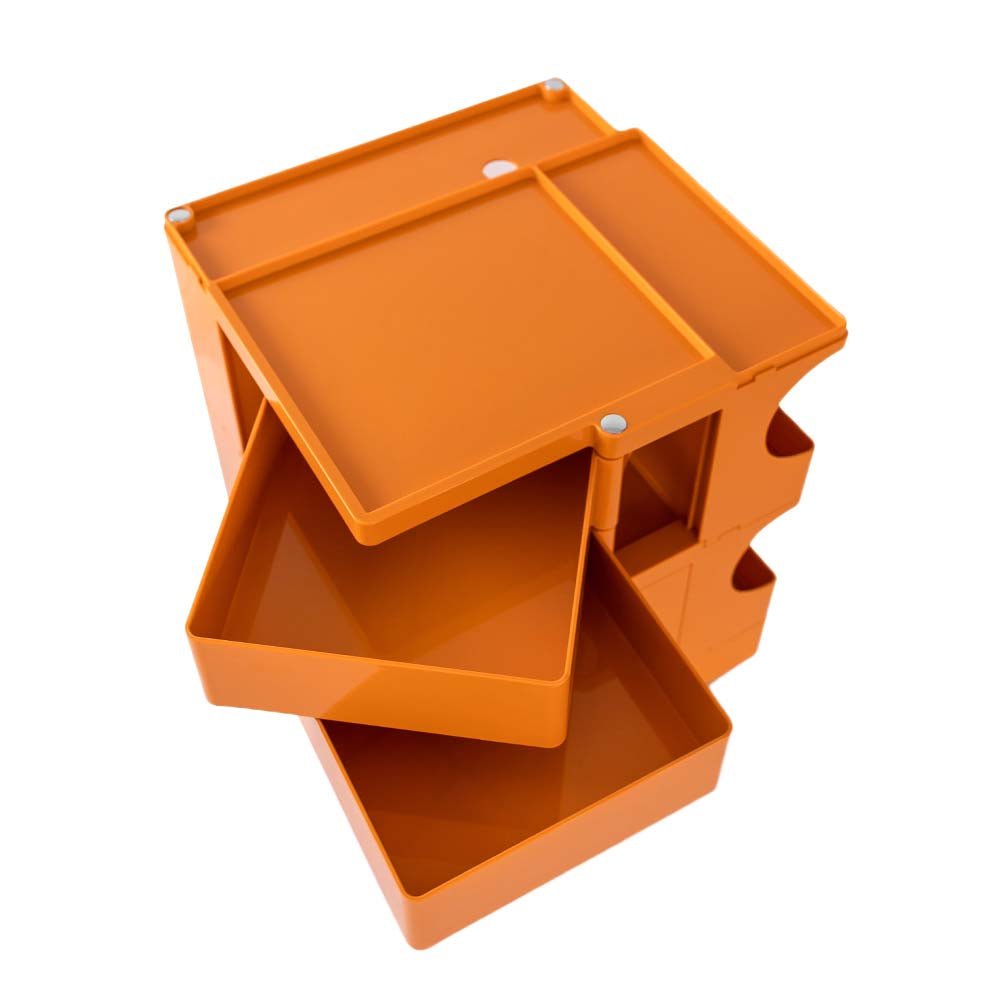 3 Tier Orange Trolley Side Table / Organizer