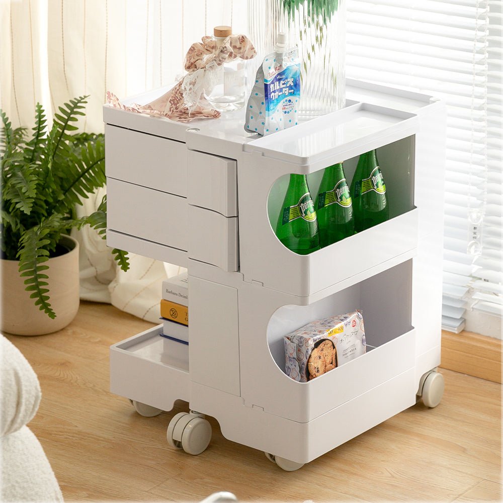 3 Tier White Drawer Cart / Organization Trolley