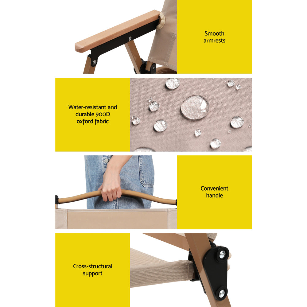 Gardeon Camping Chairs | Portable Folding Beach Chair | Patio Furniture