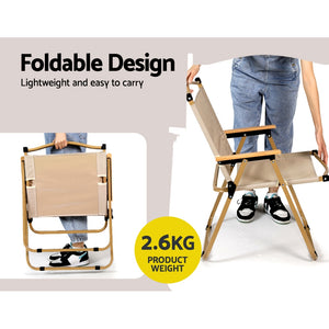 Gardeon Camping Chairs | Portable Folding Beach Chair | Patio Furniture