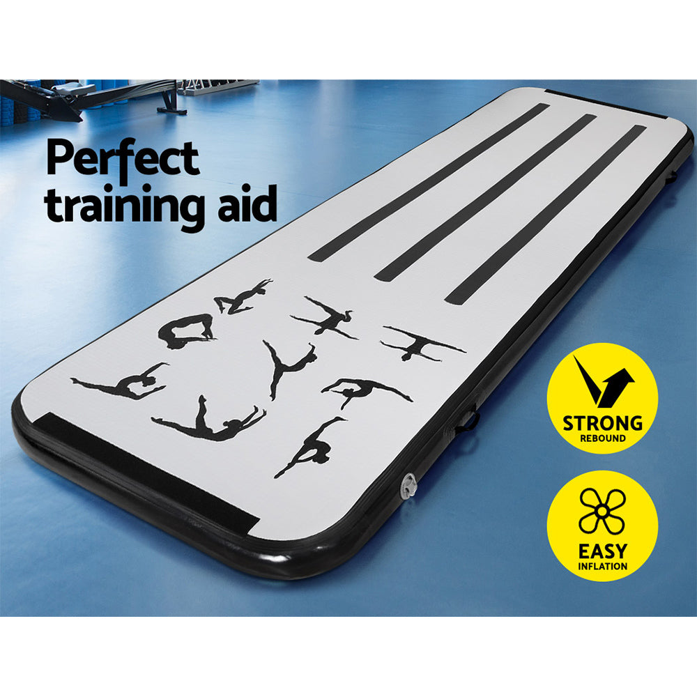 3M Air Track Gymnastics Tumbling Mat | Exercise Cheerleading | Unique Black