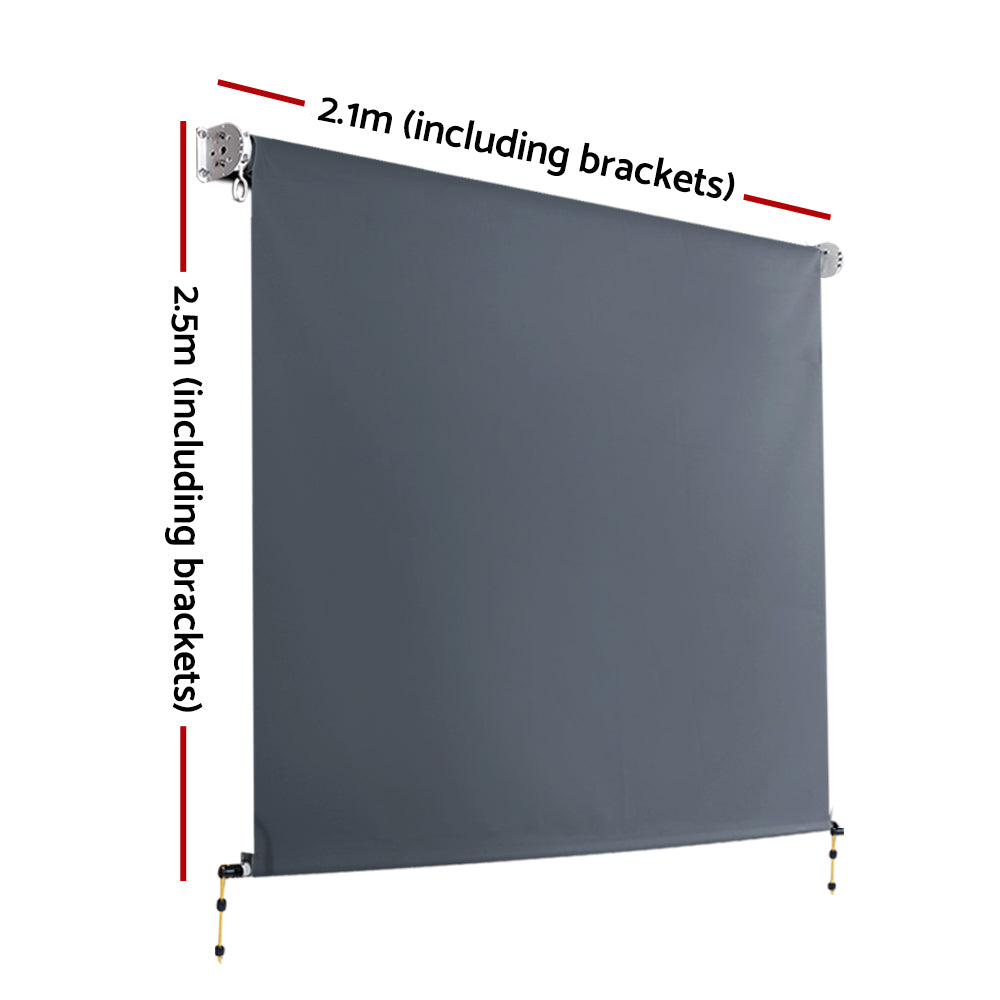Outdoor Roller Blinds | Retractable | 2.1x2.5M | Instahut