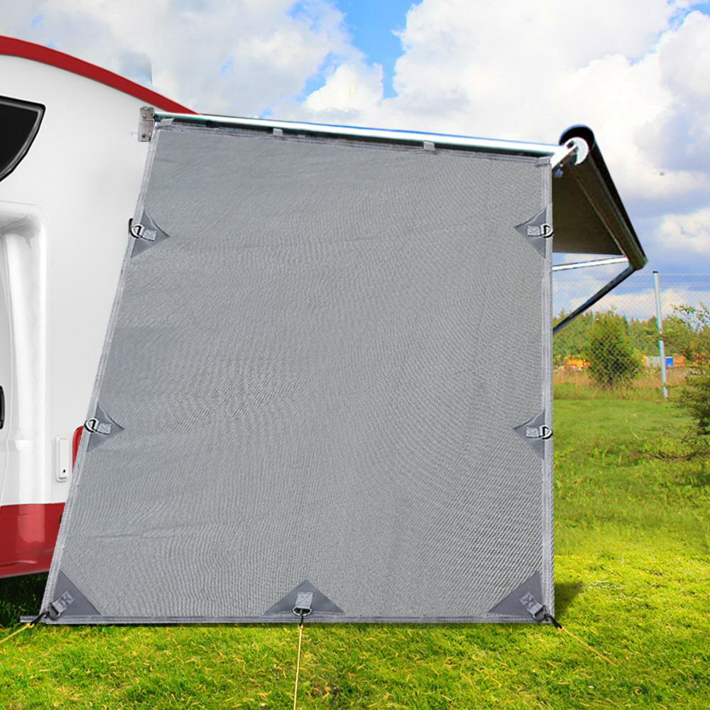 Grey Caravan Privacy Screen - 1.95 x 2.2M | Sun Shade Awning