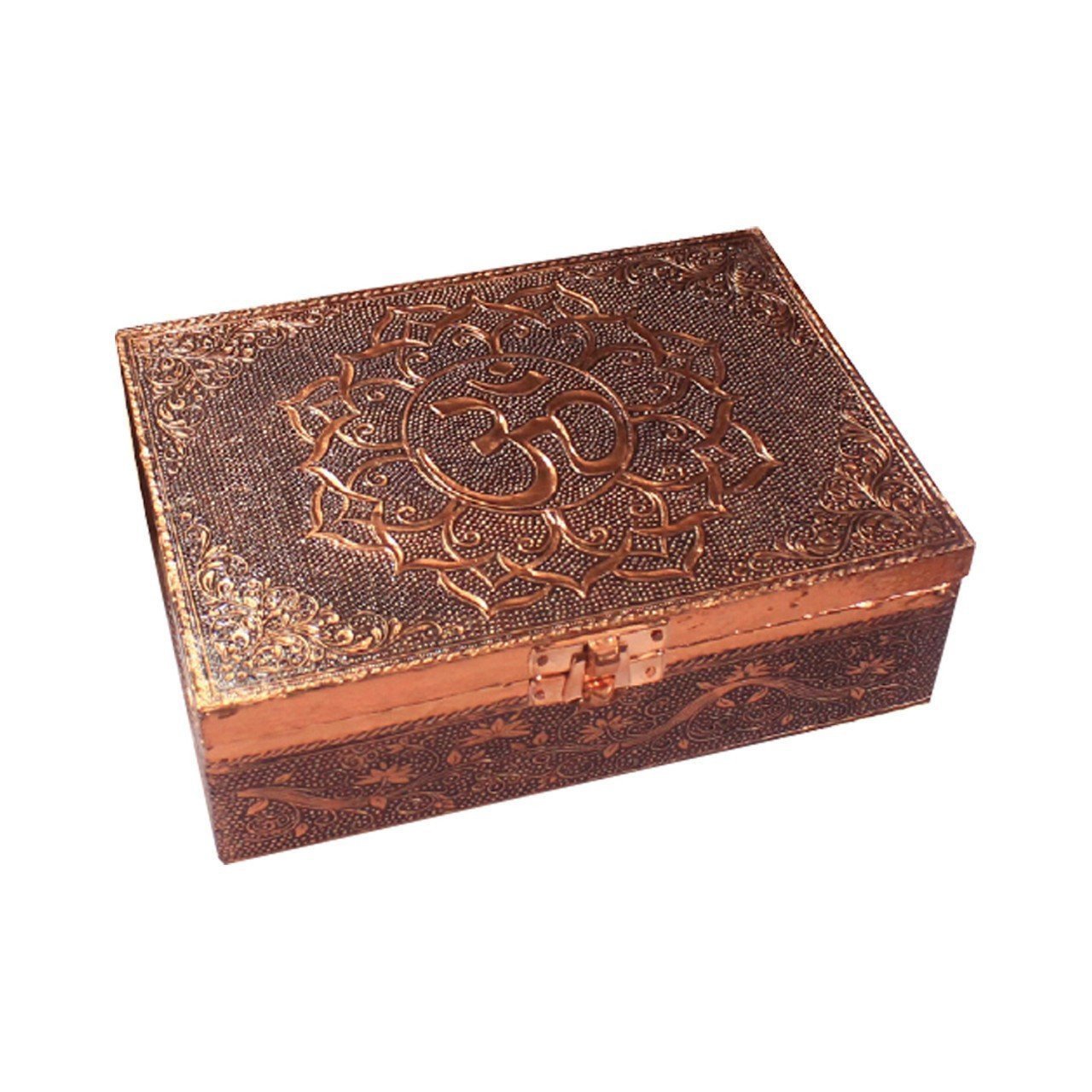 Aluminium Copper Plated Om In Lotus Box