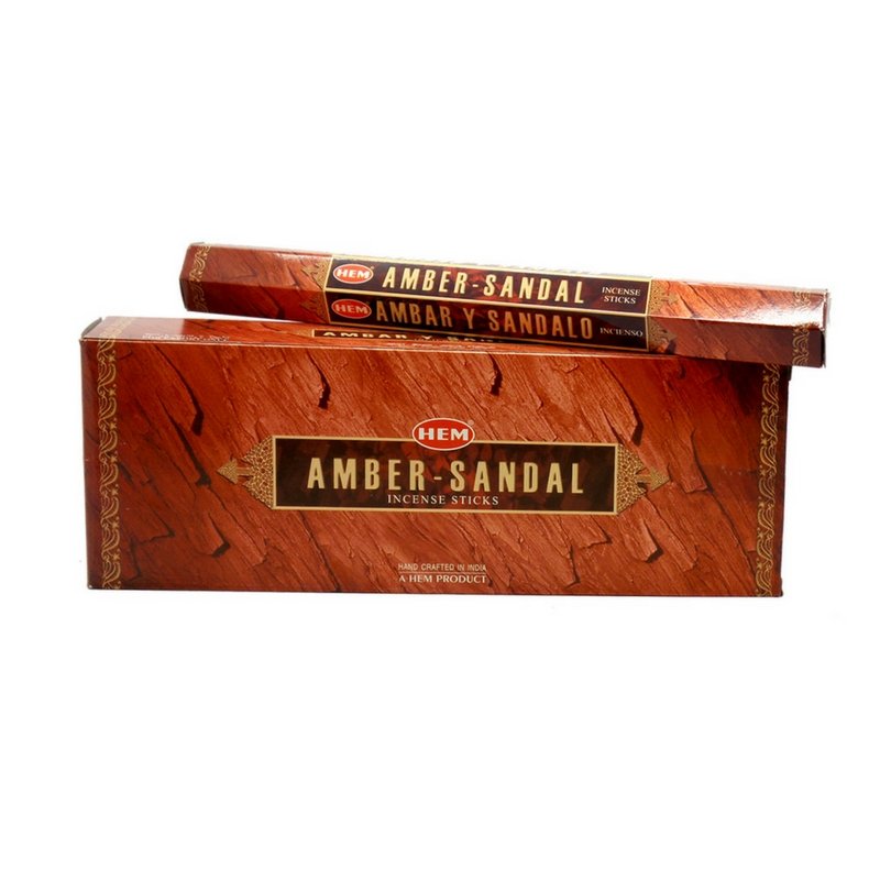 Amber Sandal Garden Incense Sticks - HEM - Box Of 6