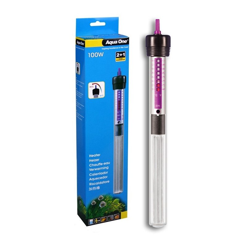 Aqua One Glass Water Heater - 100W