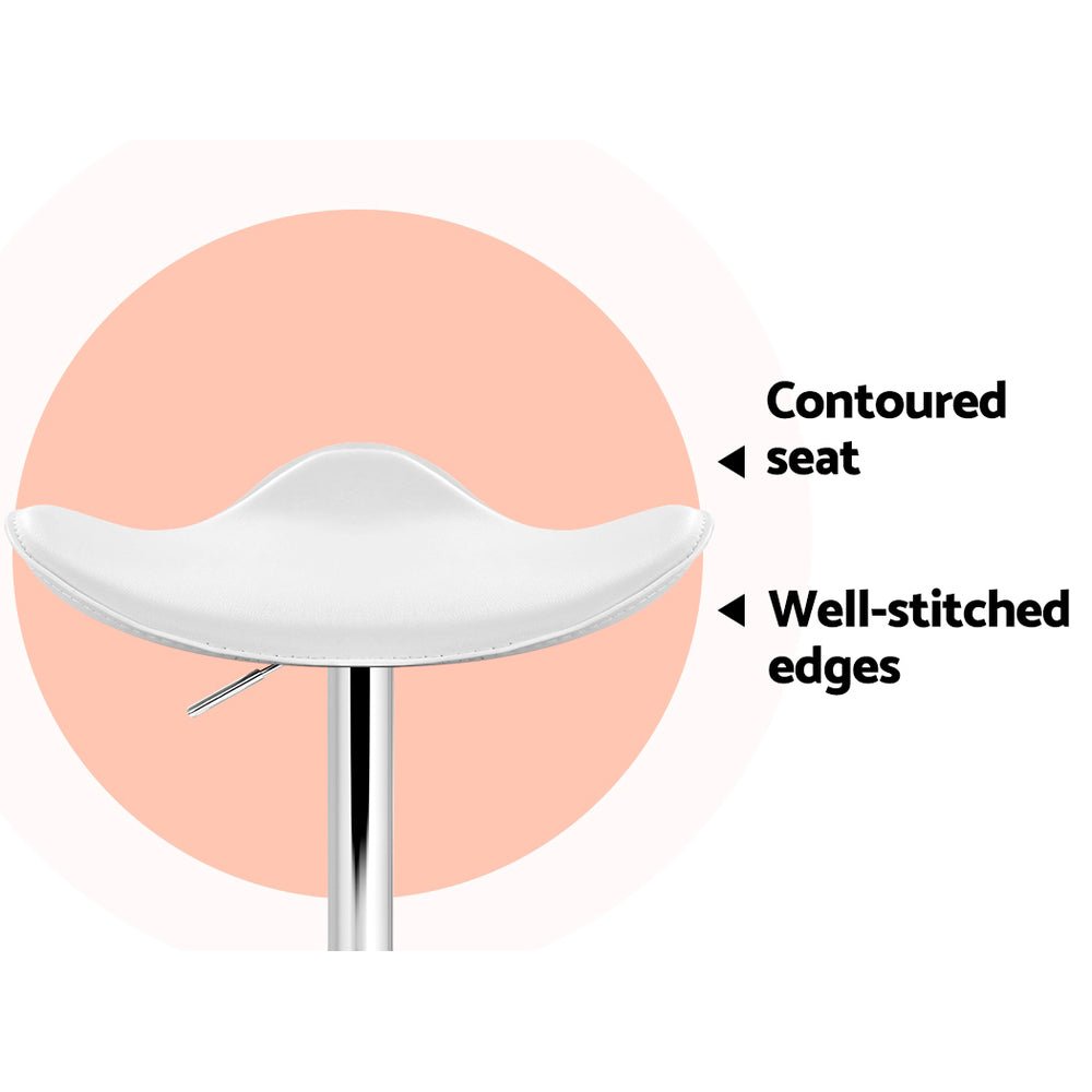 White Kitchen Swivel Bar Stools - 4 Pack