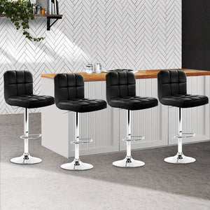 Rotating Bar Stools With Gas Lift - Pack Of 4